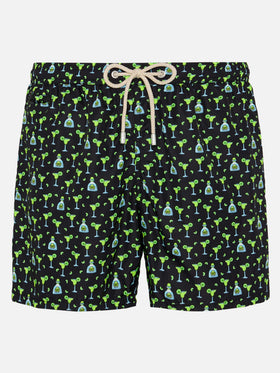 Lightweight fabric swim shorts Lighting with margarita print
