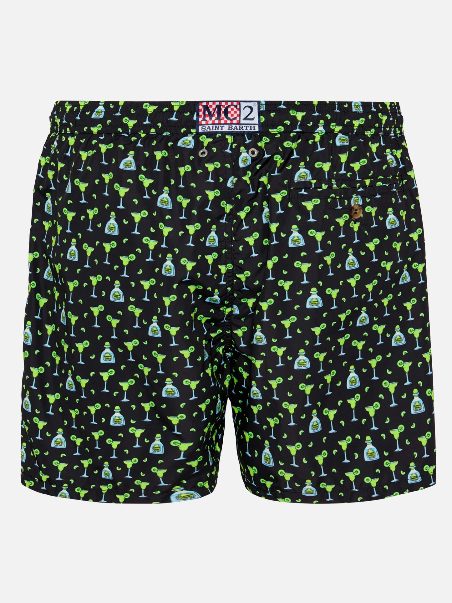 Lightweight fabric swim shorts Lighting with margarita print