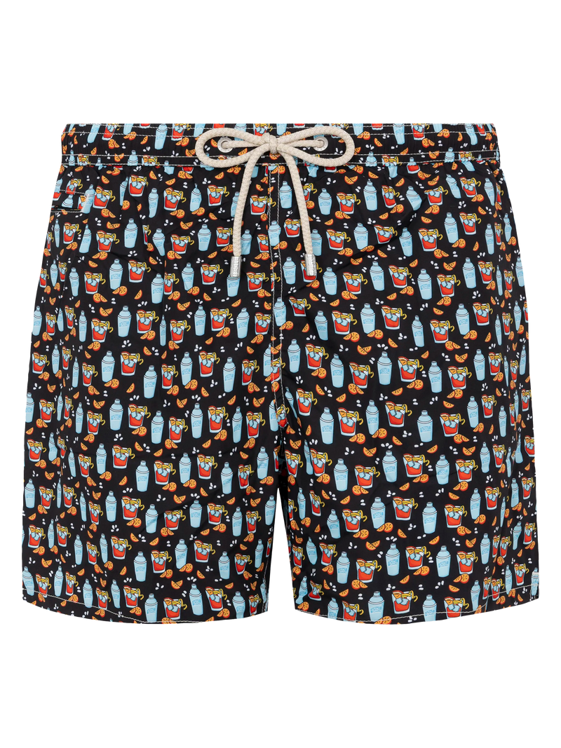 Badeshorts aus leichtem Stoff „Lighting“ mit Negroni-Print