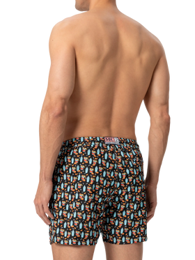 Lightweight fabric swim shorts Lighting with negroni print