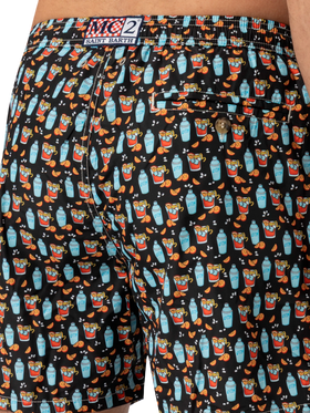 Lightweight fabric swim shorts Lighting with negroni print