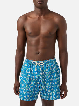Badeshorts aus leichtem Stoff „Lighting“ mit Gin-Tonic-Print