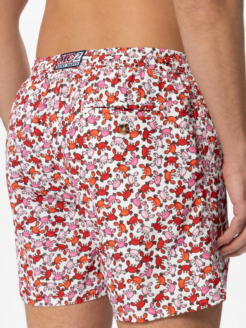 Herren-Badeshorts mit Krabben-Print