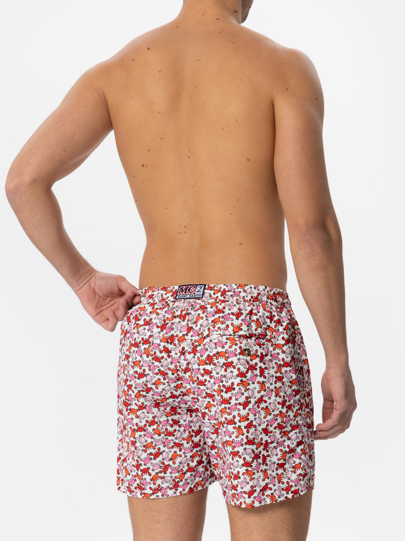 Herren-Badeshorts mit Krabben-Print