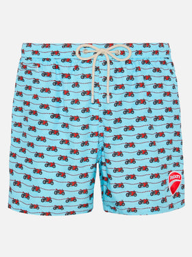 Lightweight fabric swim shorts Lighting with Ducati print | DUCATI MOTOR SPECIAL EDITION