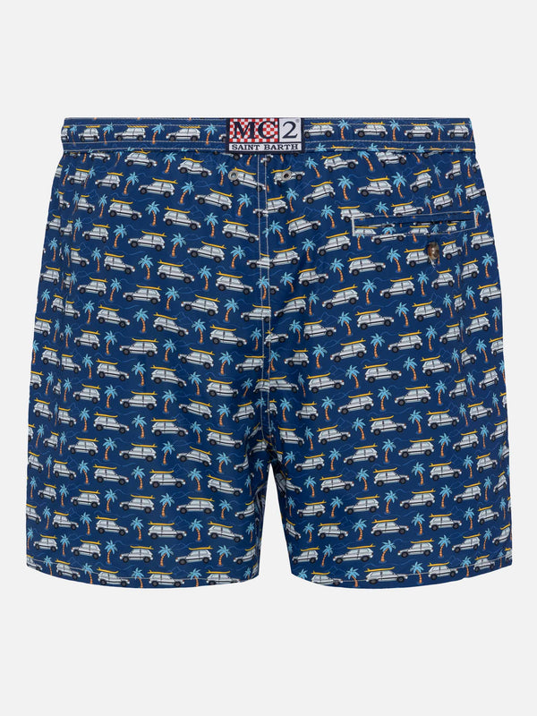 Lightweight fabric swim shorts Lighting with Panda car print | FIAT SPECIAL EDITION