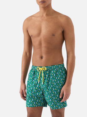 Green Lighting Micro swim shorts with gin and cocktail print