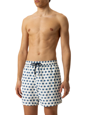 Lightweight fabric swim shorts Lighting with octopus print