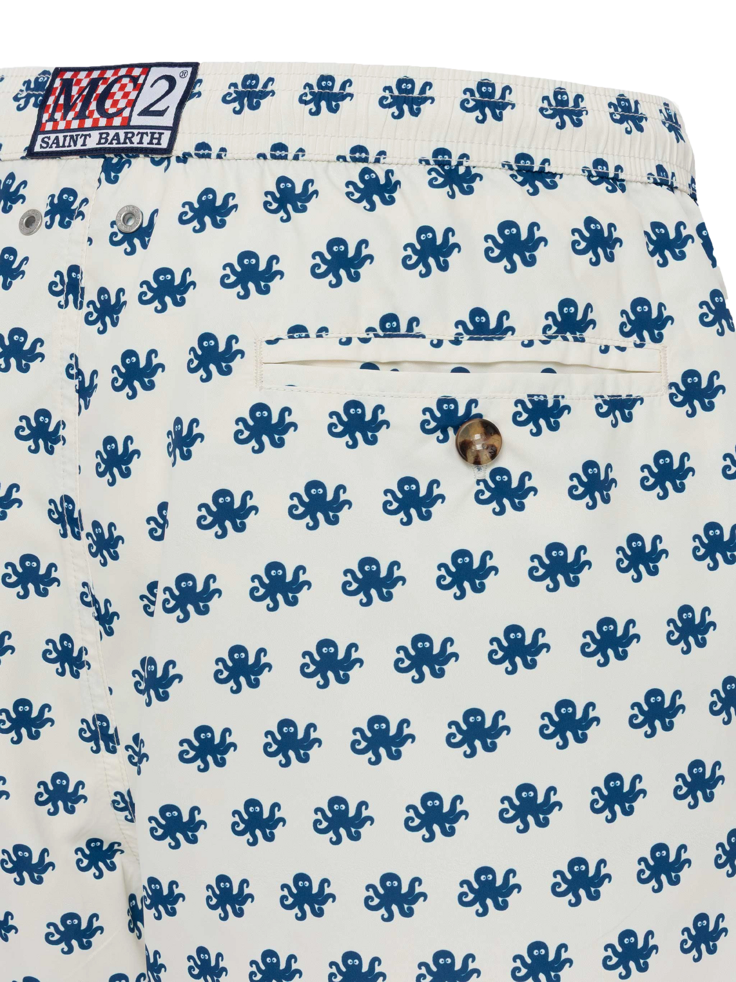 Lightweight fabric swim shorts Lighting with octopus print