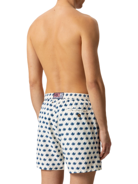 Lightweight fabric swim shorts Lighting with octopus print