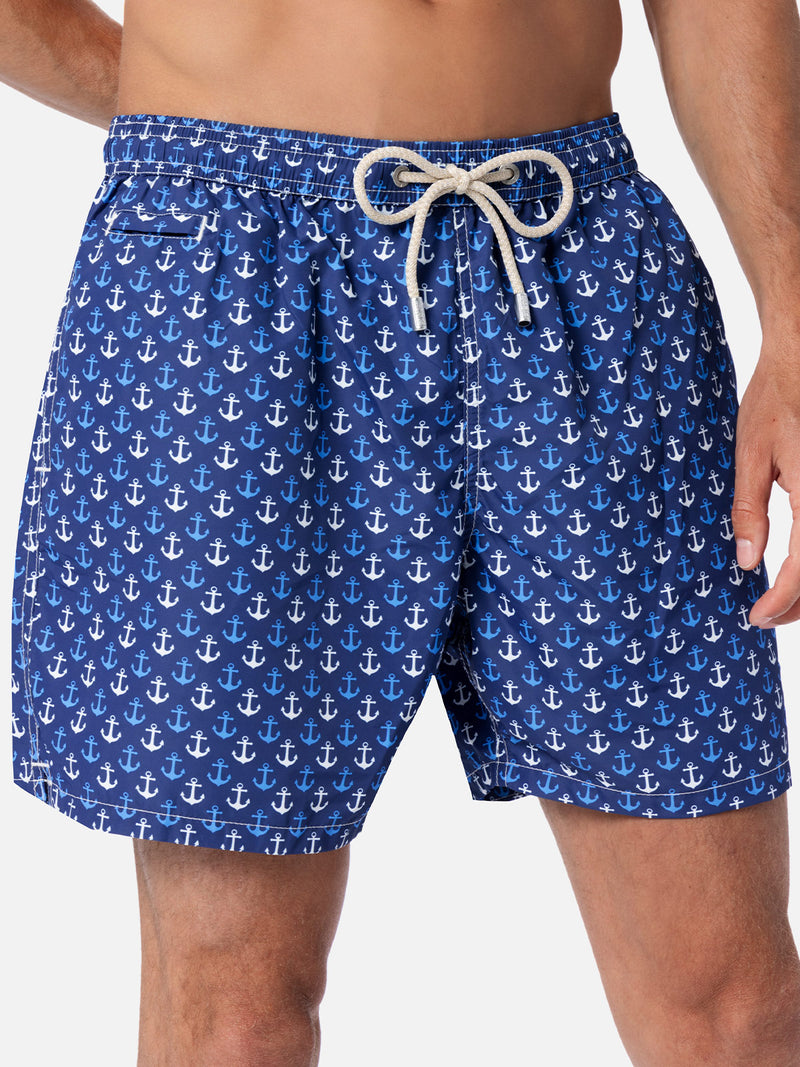 Herren-Badeshorts aus leichtem Stoff Lighting Micro Fantasy mit Anker-Print