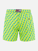 Man lightweight fabric swim-shorts Lighting Micro Fantasy with padel print