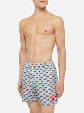 Lightweight fabric swim shorts Lighting with Ducati print | DUCATI MOTOR SPECIAL EDITION