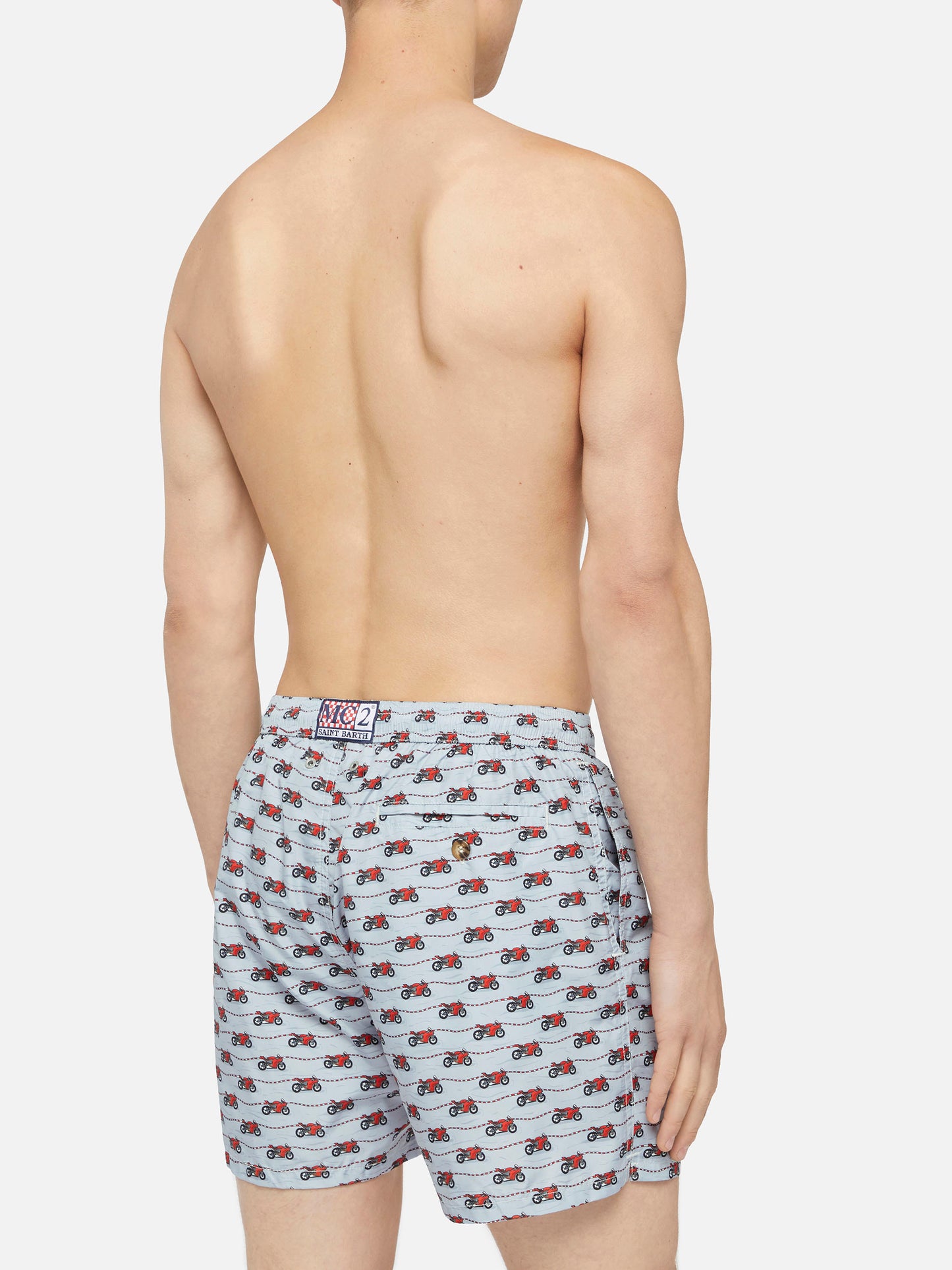 Lightweight fabric swim shorts Lighting with Ducati print | DUCATI MOTOR SPECIAL EDITION