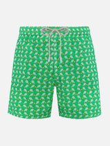 Man lightweight fabric swim-shorts Lighting Micro Fantasy with tennis print