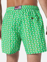 Man lightweight fabric swim-shorts Lighting Micro Fantasy with tennis print