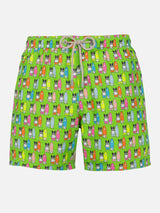 Herren-Badeshorts aus leichtem Stoff Lighting Micro Fantasy mit Surfer-Dogs-Aufdruck