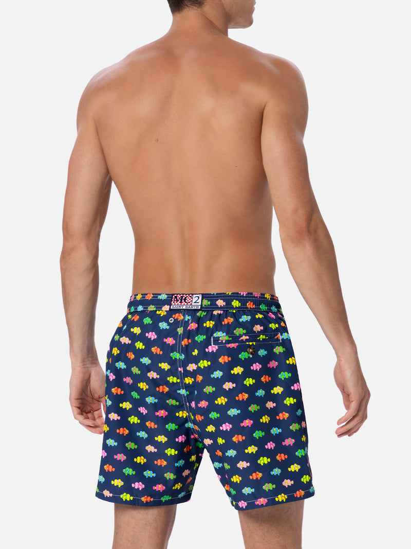 Herren-Badeshorts aus leichtem Stoff Lighting Micro Fantasy mit Clownfisch-Aufdruck