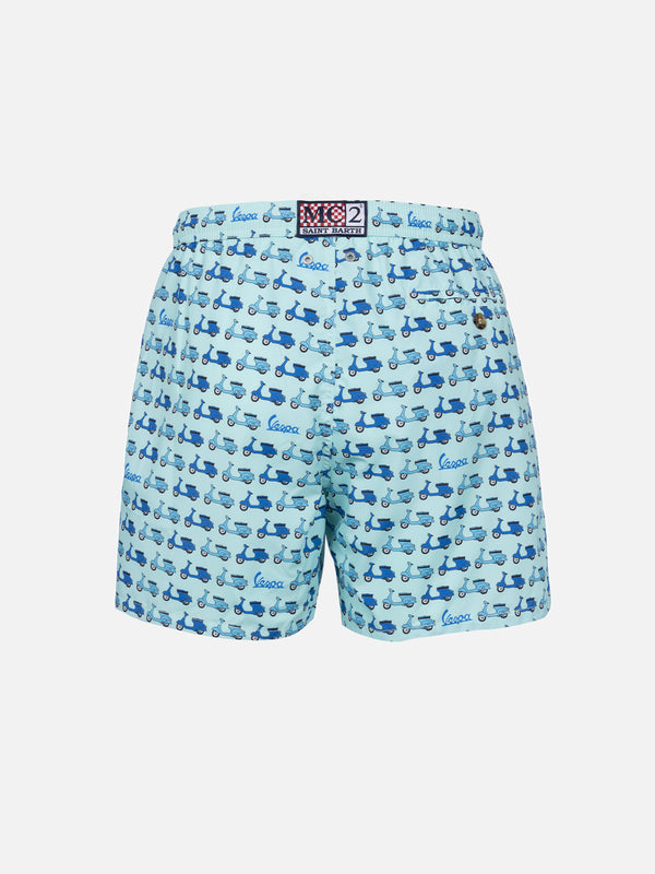 Man lightweight fabric swim-shorts Lighting Micro Fantasy with Vespa print | VESPA SPECIAL EDITION