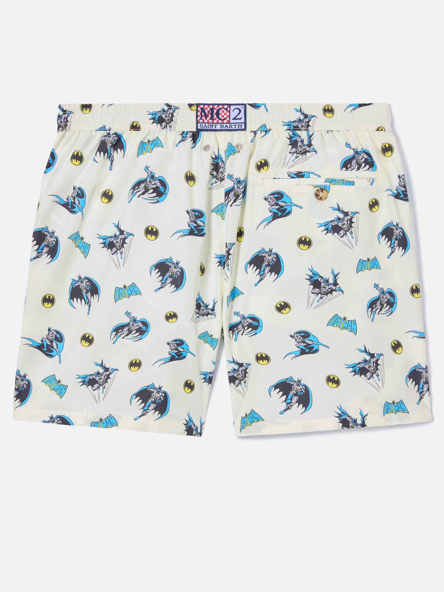 White Lighting Micro swim shorts with Batman print | Special Edition