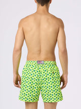 Man lightweight fabric swim-shorts Lighting Micro Fantasy with watches print