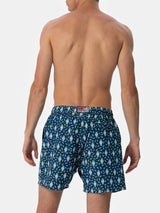 Man lightweight fabric swim-shorts Lighting Micro Fantasy with watches print