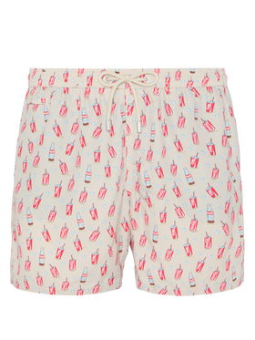 Lightweight fabric swim shorts Lighting with Inter print | COCA COLA SPECIAL EDITION