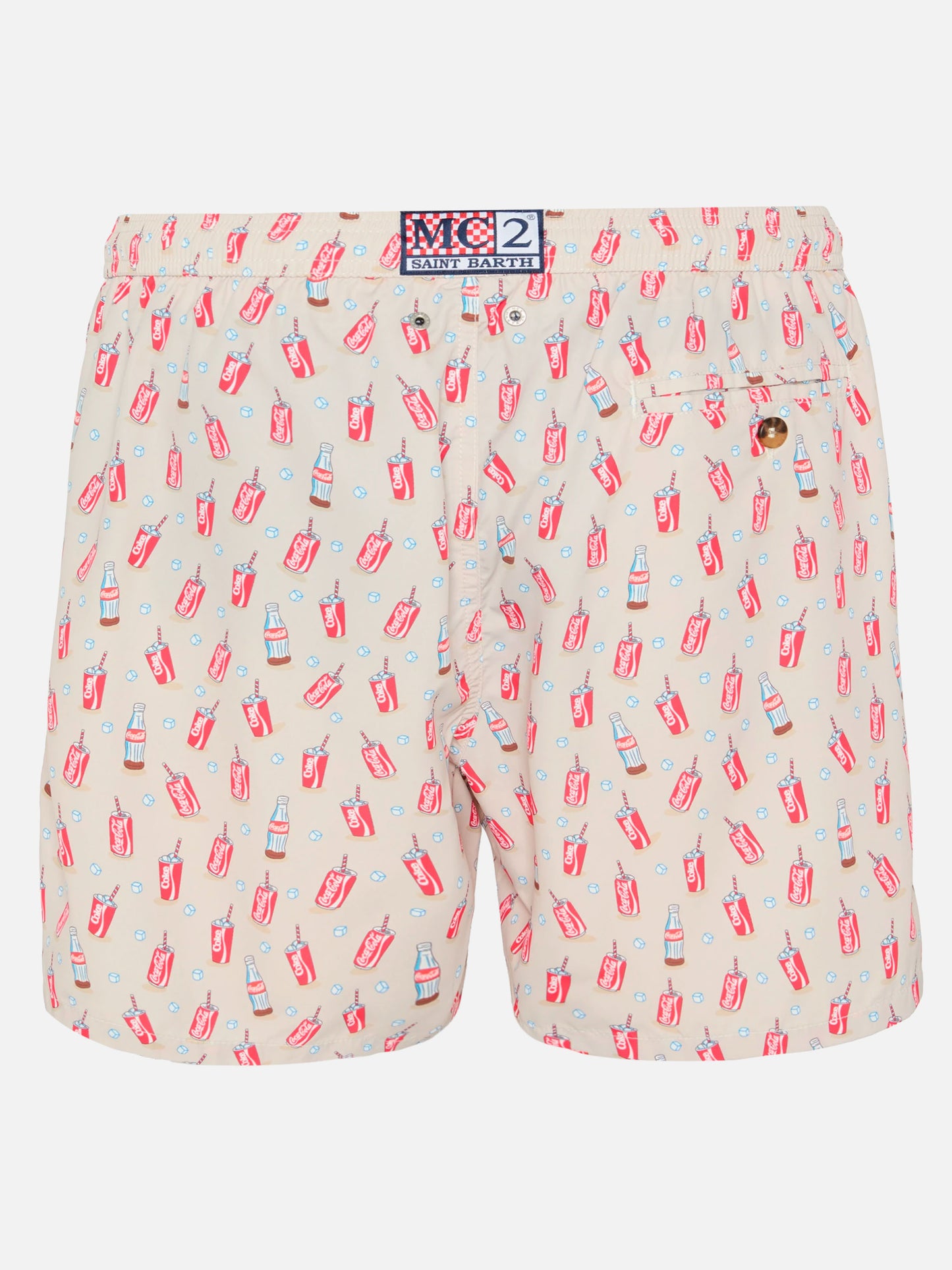 Badeshorts aus leichtem Stoff Lighting mit Inter-Print | COCA COLA SPECIAL EDITION