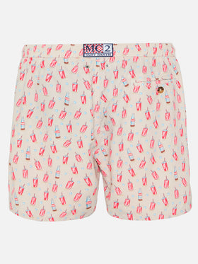 Badeshorts aus leichtem Stoff Lighting mit Inter-Print | COCA COLA SPECIAL EDITION