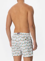 Herren-Badeshorts aus leichtem Stoff mit Portofino-Gin-Print | PORTOFINO DRY GIN SONDEREDITION