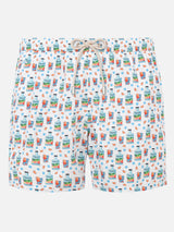 Herren-Badeshorts aus leichtem Stoff mit Portofino-Gin-Print | PORTOFINO DRY GIN SONDEREDITION