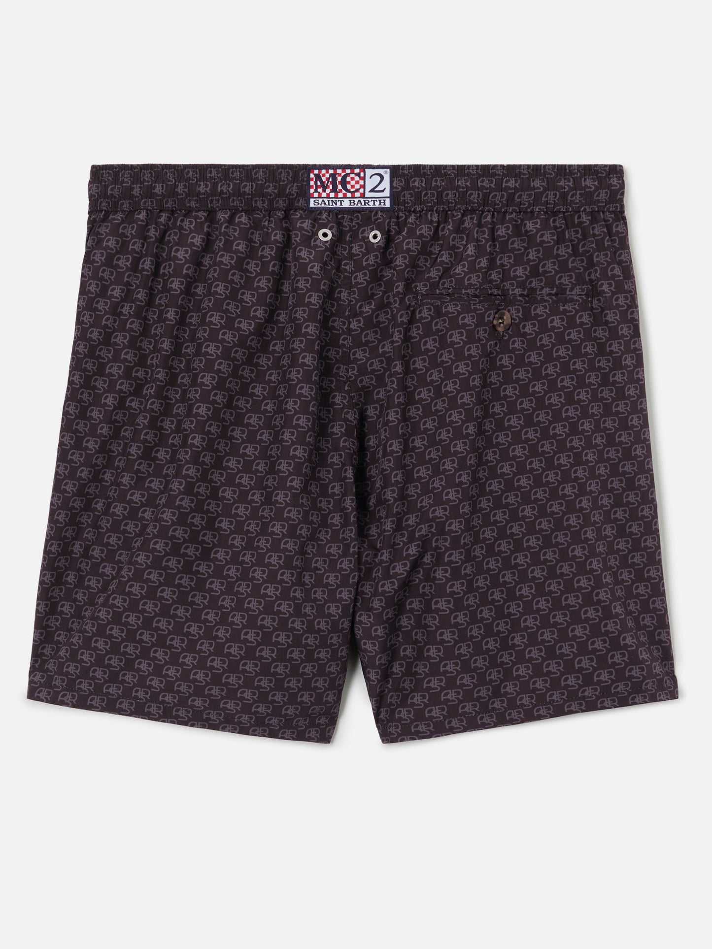 Leichte Badehose aus Stoff mit Roma-Print | AS ROMA SPECIAL EDITION