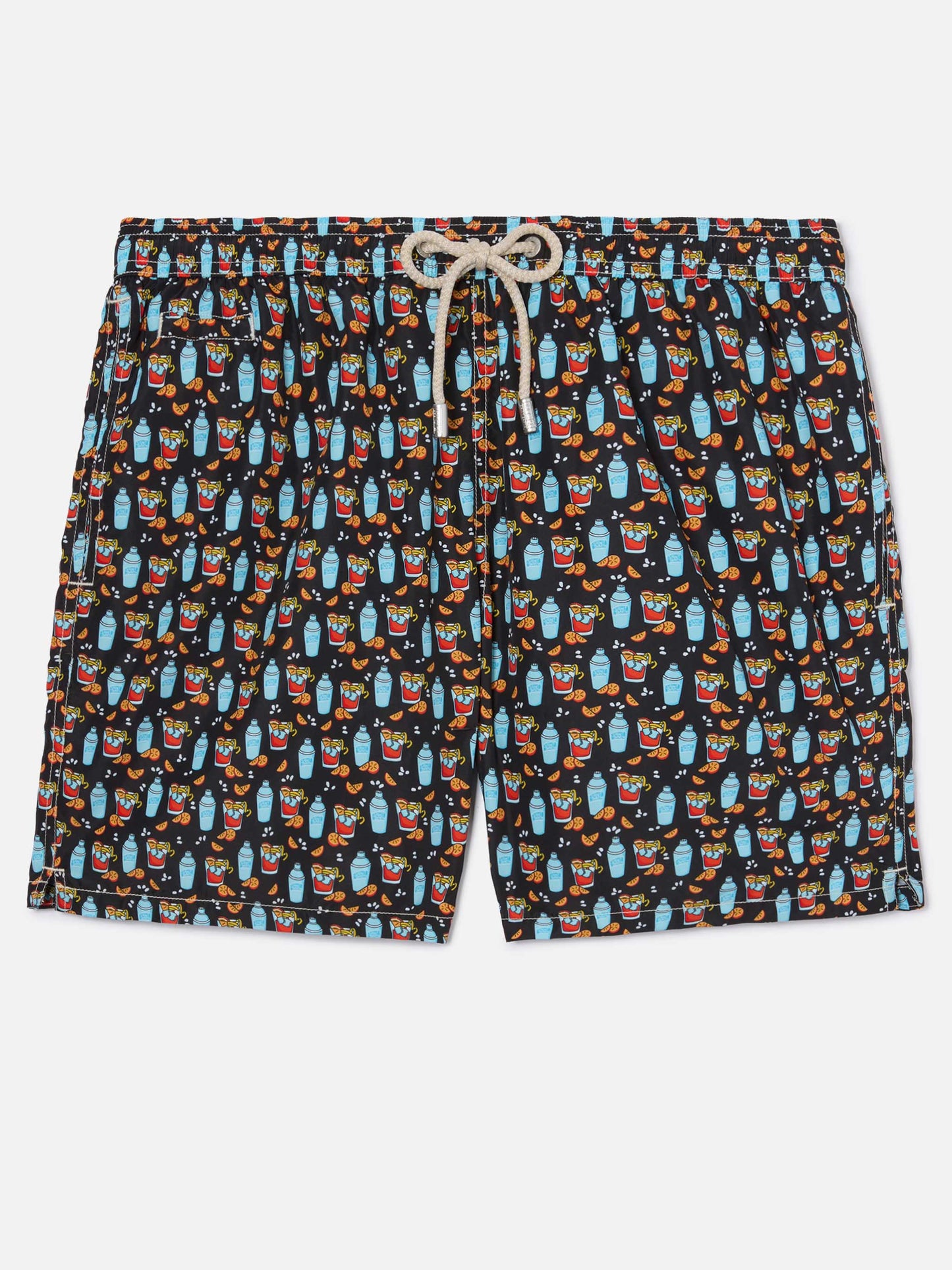 Black Lighting Micro swim shorts with negroni all-over print