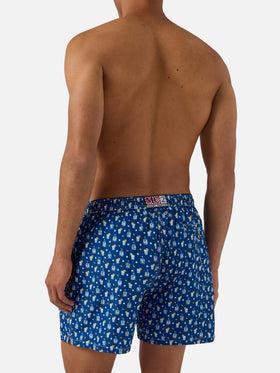 Costume mare Lighting Micro navy con stampa sexy gin all-over