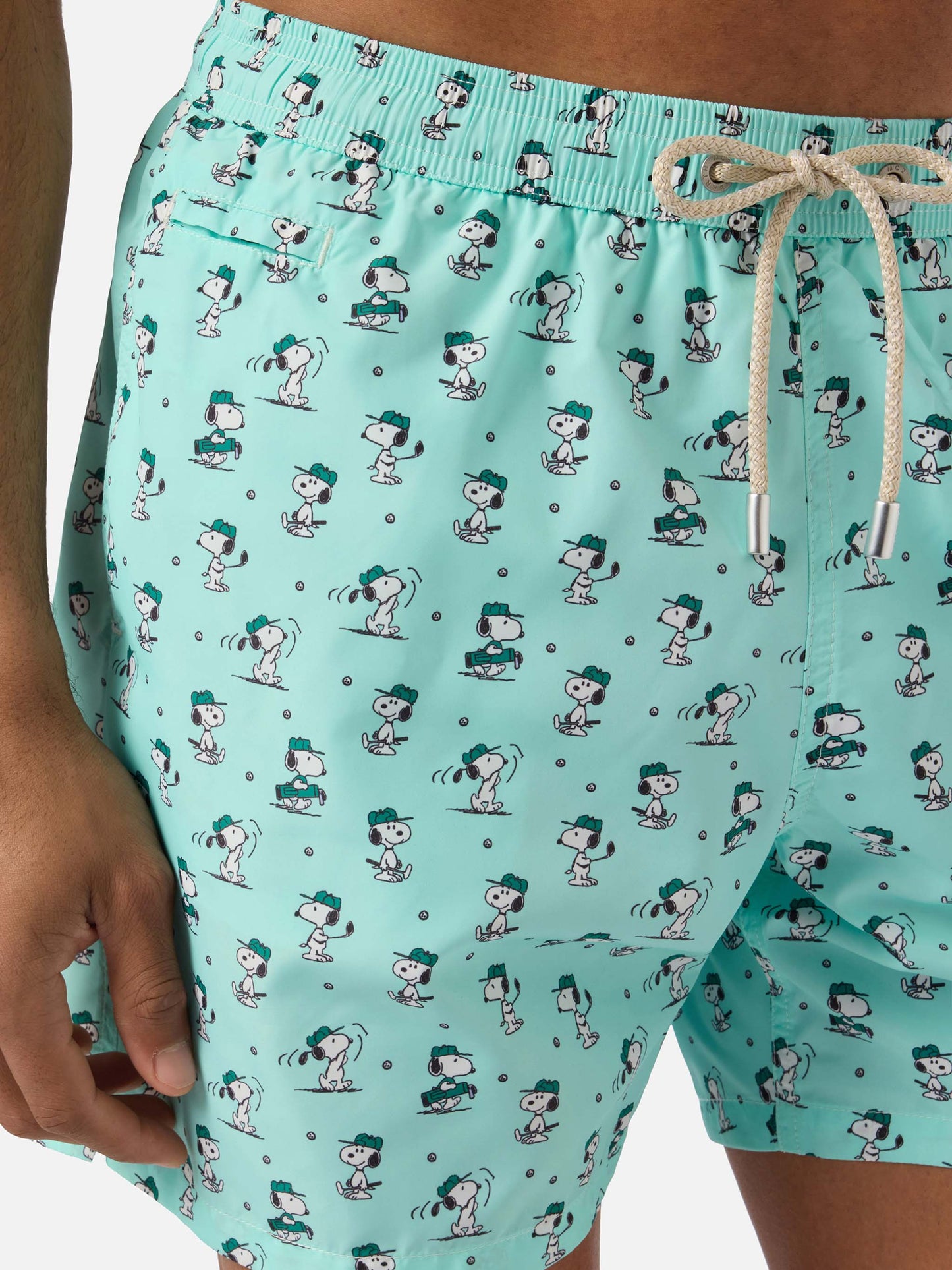 Costume mare Lighting Micro verde chiaro con stampa Snoopy golf| Special Edition