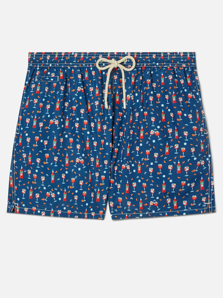 Blue Lighting Micro swim shorts with Aperol print | Special Edition