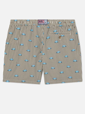 Striped Lighting Micro swim shorts with Fiat 500 print | Special edition