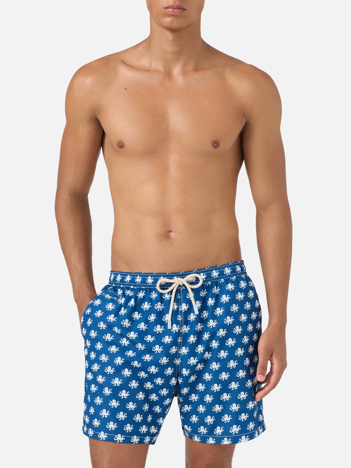 Blue Lighting Micro swim shorts with octopus print