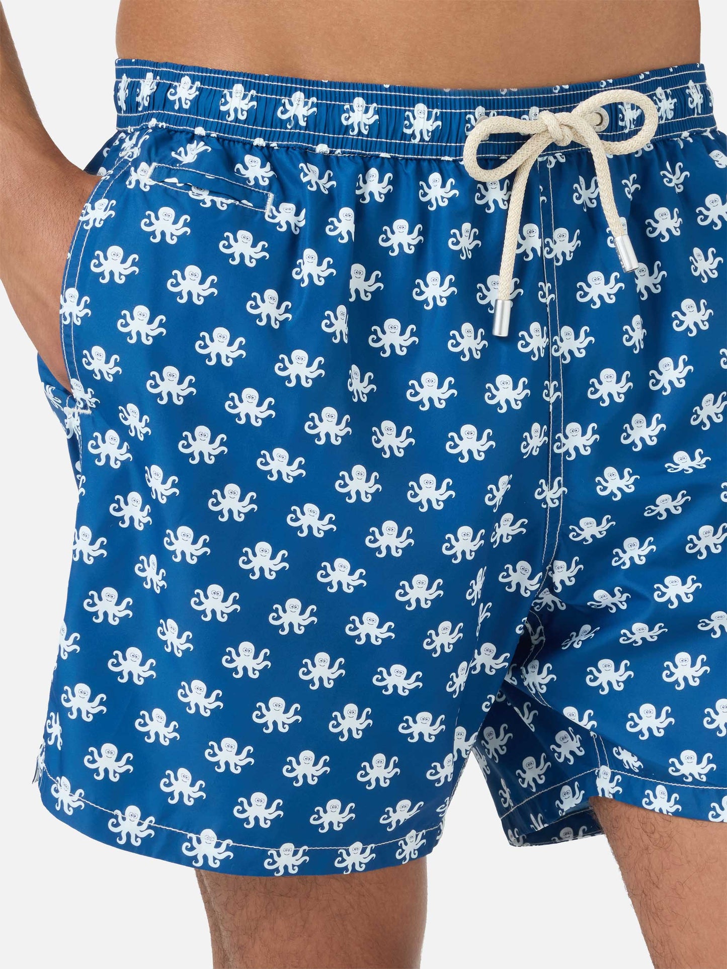 Blue Lighting Micro swim shorts with octopus print