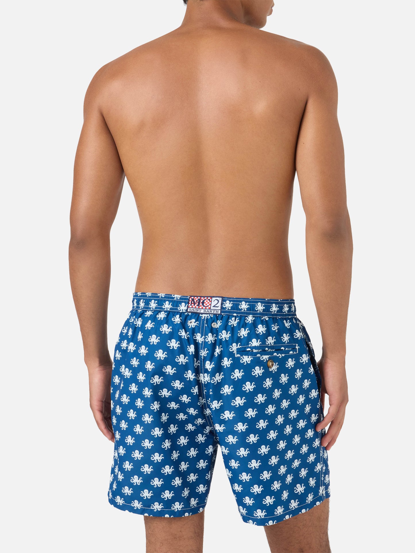 Blue Lighting Micro swim shorts with octopus print