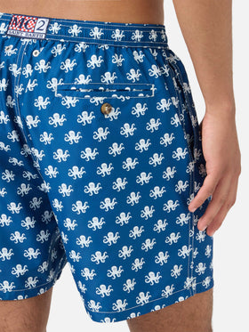 Blue Lighting Micro swim shorts with octopus print