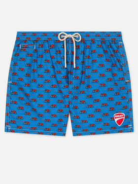 Navy Lighting Micro swim shorts with Ducati all-over print | Special Edition