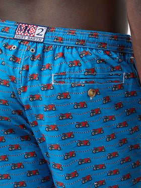 Navy Lighting Micro swim shorts with Ducati all-over print | Special Edition