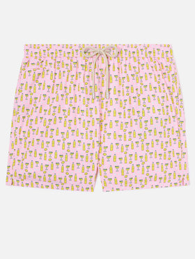 Pink Lighting Micro swim shorts with Tassoni cocktail print | Special Edition