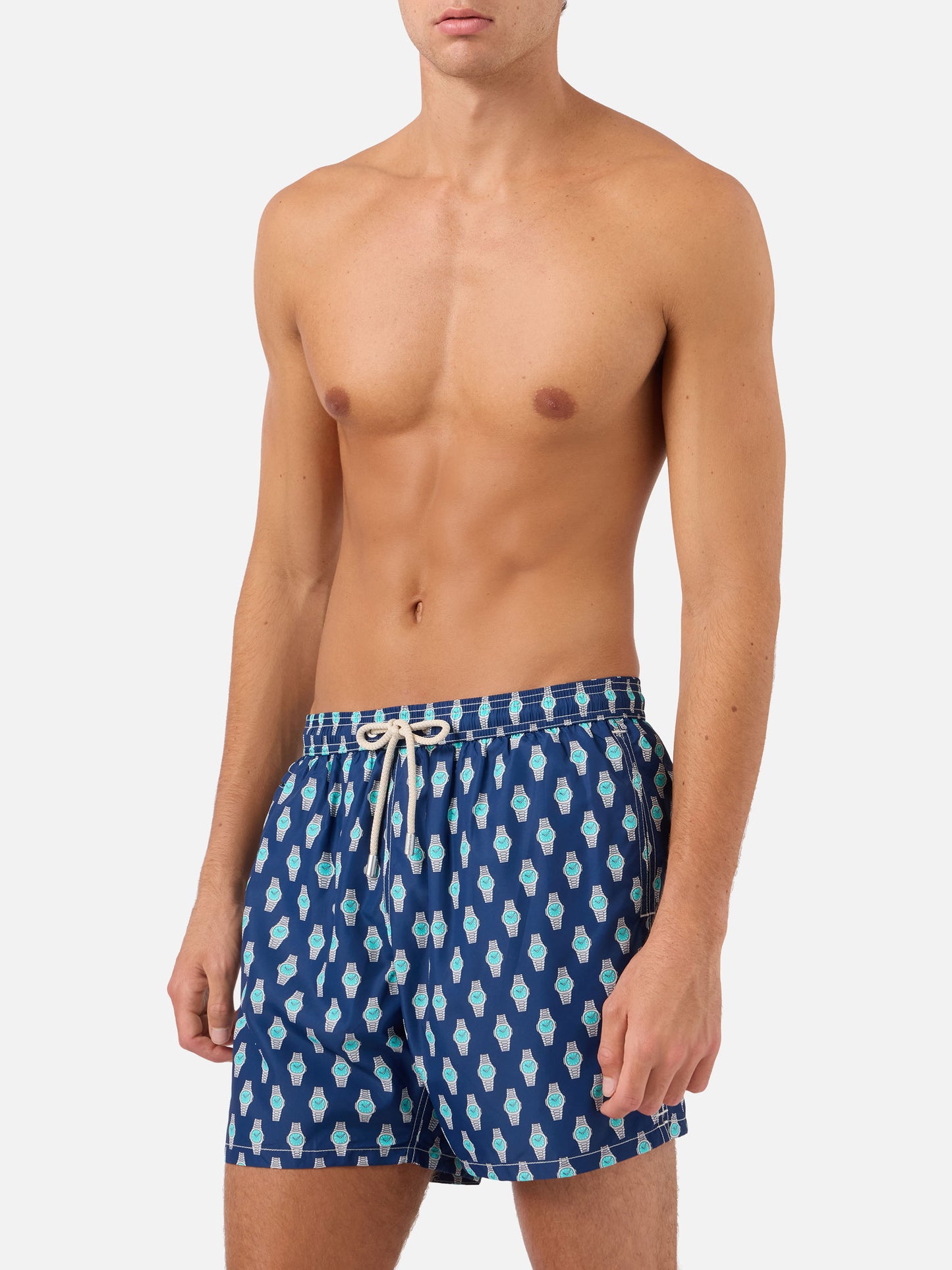 Short de bain Micro Lighting Grey avec imprimé watch golden hour 