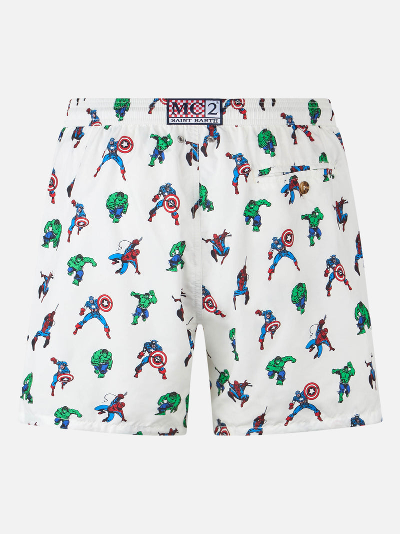 Herren-Badeshorts aus leichtem Stoff Lighting Micro Fantasy mit Marvel Super Heroes-Aufdruck | MARVEL-SONDERAUSGABE