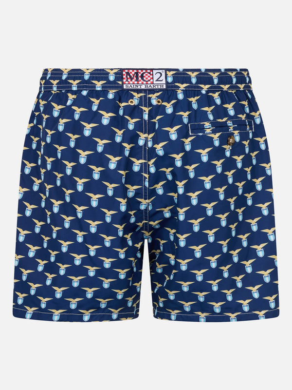 Badeshorts aus leichtem Stoff für Herren mit aufgedrucktem Lazio-Logo | SS LAZIO SPECIAL EDITION