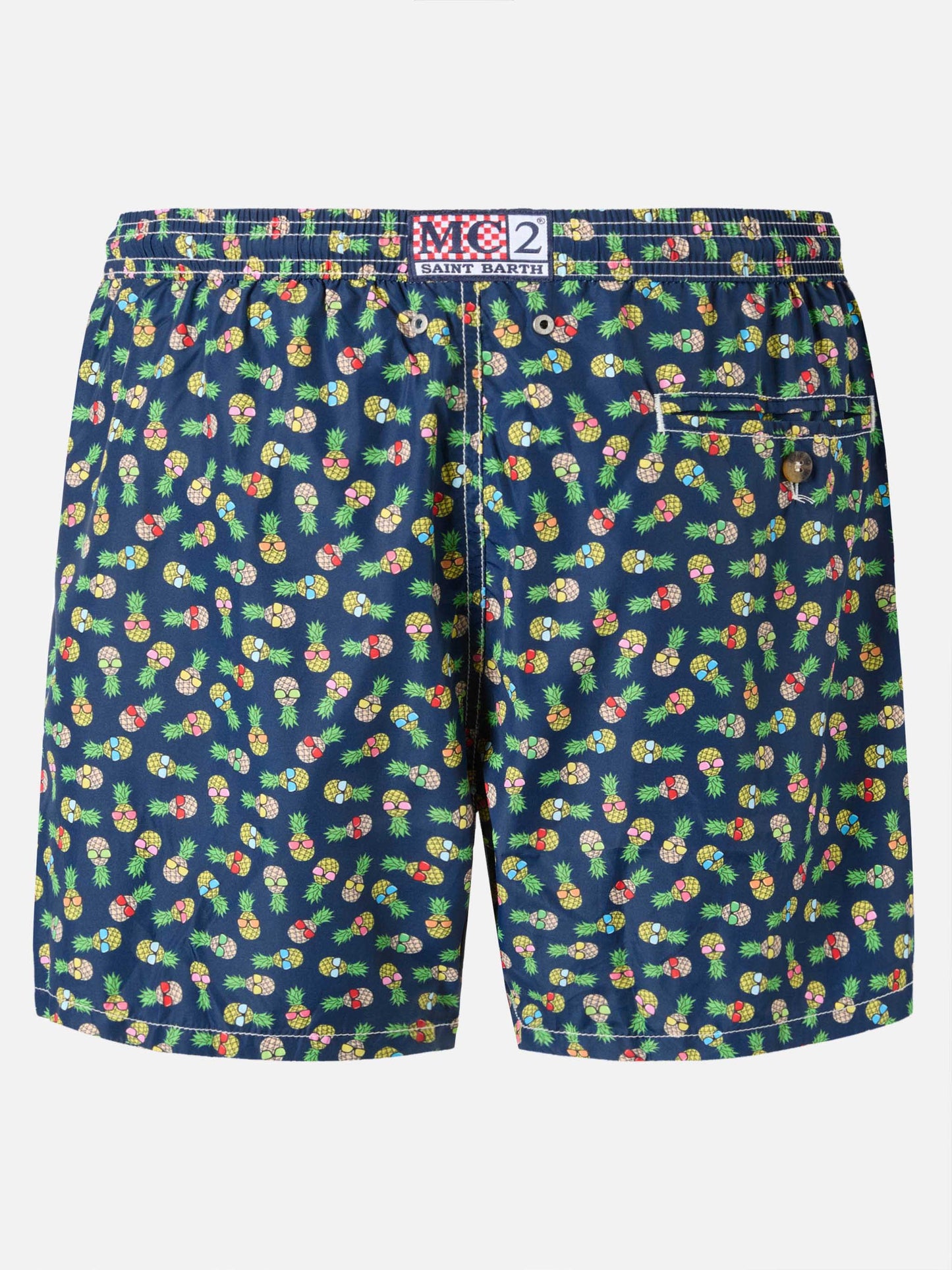 Lightweight fabric swim shorts Lighting with pineapple print