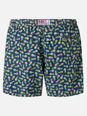 Lightweight fabric swim shorts Lighting with pineapple print