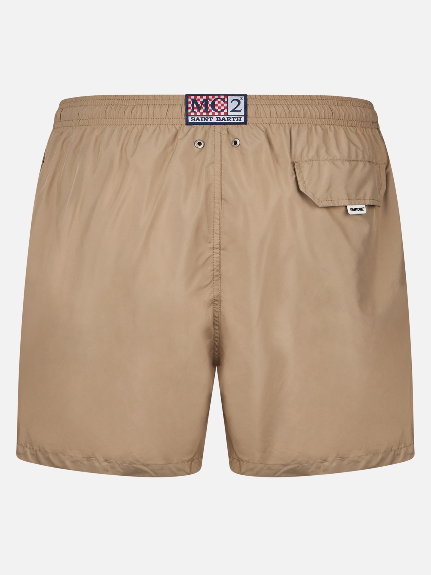 Man lightweight fabric beige swim shorts Lighting Pantone | PANTONE® SPECIAL EDITION